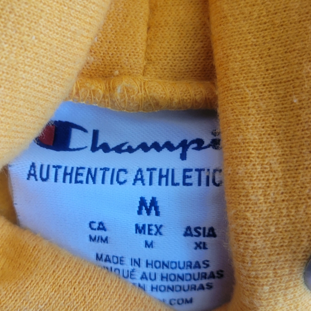 Champion Univ Of Drexel Hoodie Long Sleeve Pullover Adult Men's M Yellow - Picture 4 of 6